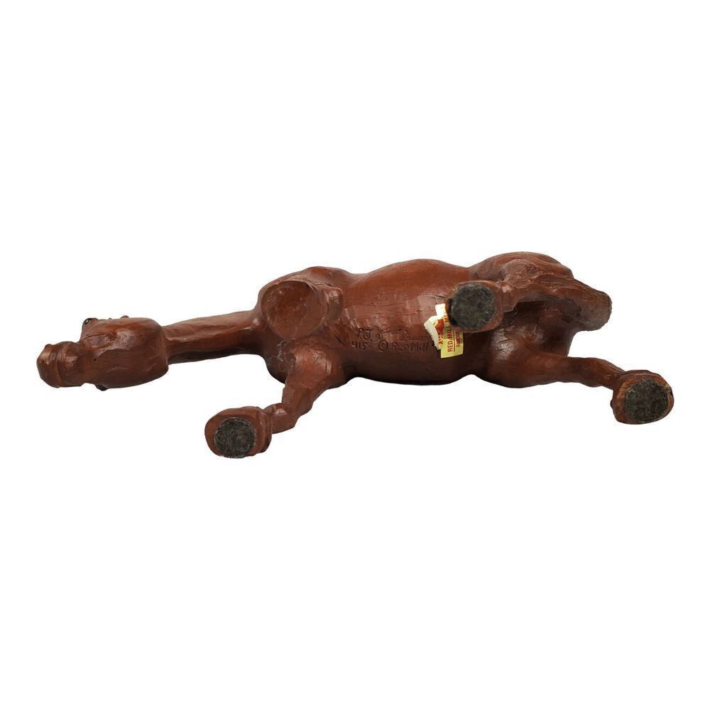Vintage Red Mill Horse Sculpture Handcrafted Brown Standing Figurine Foal USA - Picture 4 of 10